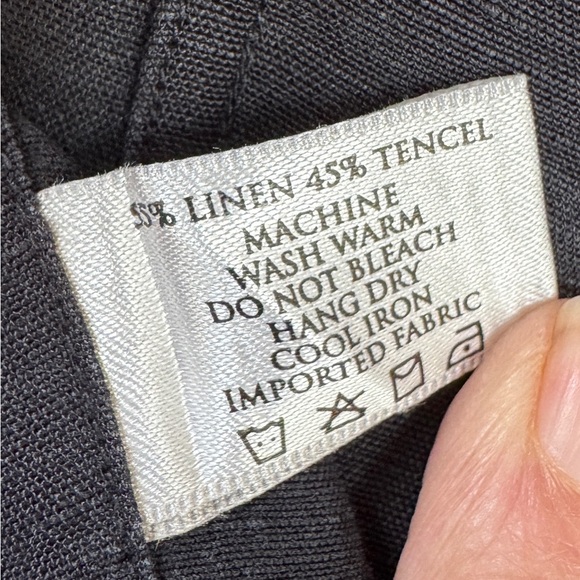 Robert Talbott Carmel Mens Gray Button Front Shirt S Linen - Picture 4 of 10